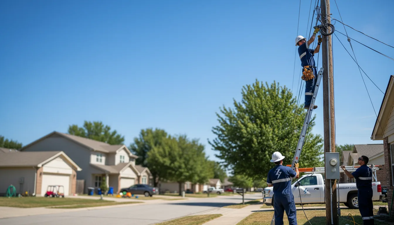 Residential electrician providing installation services in Penfield, IL
